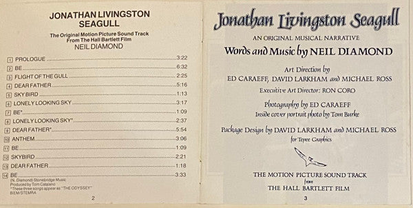 Neil Diamond : Jonathan Livingston Seagull (Original Motion Picture Sound Track) (CD, Album, RE)