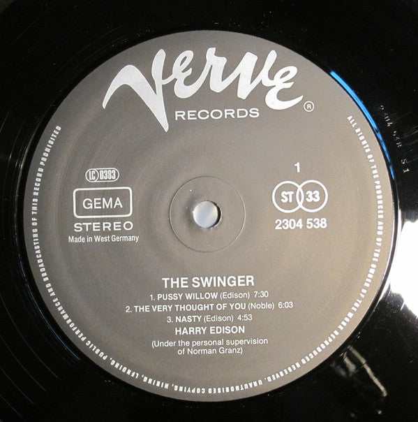 Harry Edison : The Swinger (LP, Album, RE)