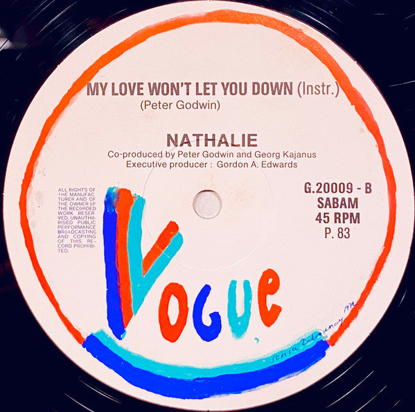 Nathalie : My Love Won't Let You Down (12", Maxi)