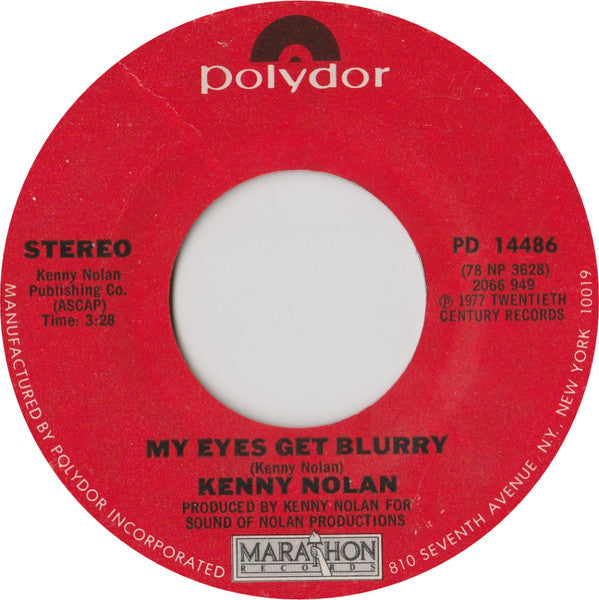 Kenny Nolan : A Song Between Us (7", Single, Styrene)