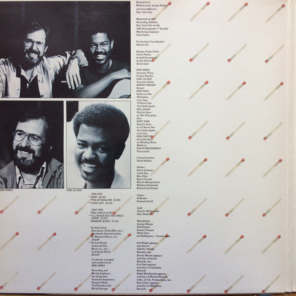 Bob James & Earl Klugh : One On One (LP, Album, Gat)
