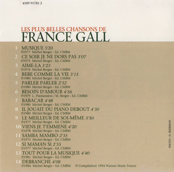 France Gall : Les Plus Belles Chansons De France Gall (CD, Comp)