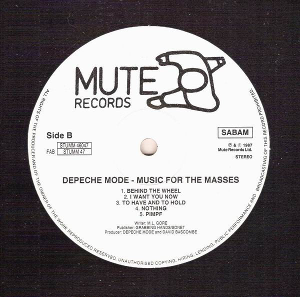 Depeche Mode : Music For The Masses (LP, Album)