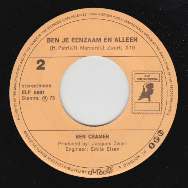 Ben Cramer : Barbara  (7", Single)