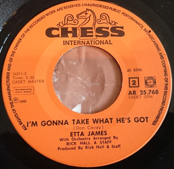 Etta James : Security / I'm Gonna Take What He's Got (7", Single)