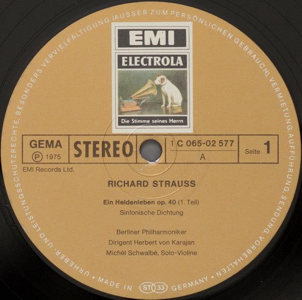 Richard Strauss - Berliner Philharmoniker, Herbert von Karajan : Ein Heldenleben (LP)