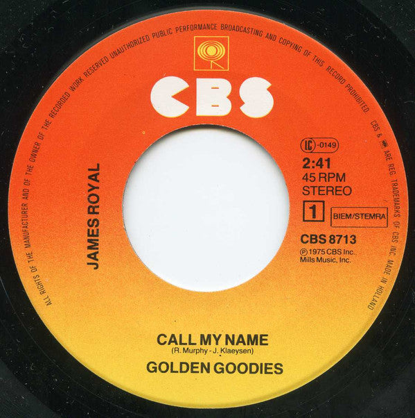 James Royal, Billy Joe Royal : Call My Name / Hush (7", Single)