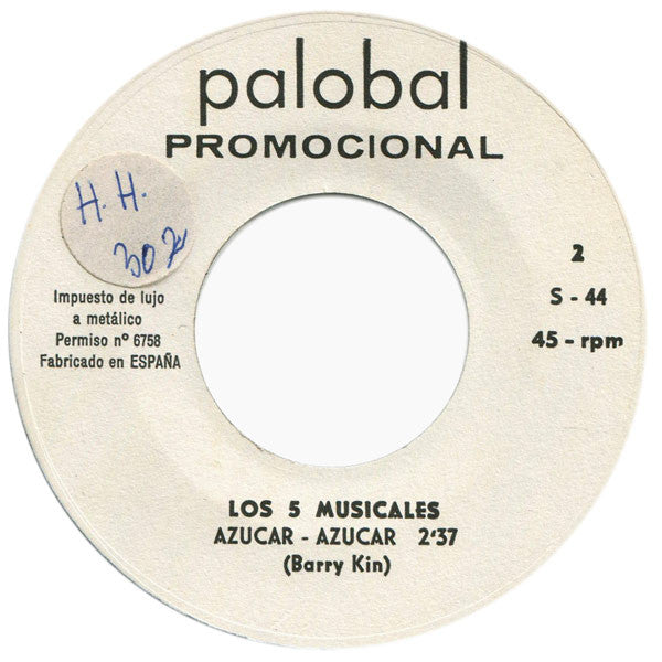 Los 5 Musicales : Viva La Vida / Azúcar-Azúcar (7", Single, Promo)