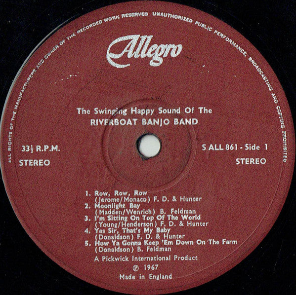 The Riverboat Banjo Band : The Swinging Happy Sound Of The Riverboat Banjo Band (LP, Album)