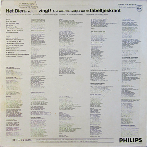 De Fabeltjeskrant : Het Dierenbos Zingt! (LP, Album)