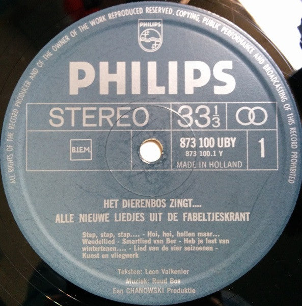 De Fabeltjeskrant : Het Dierenbos Zingt! (LP, Album)