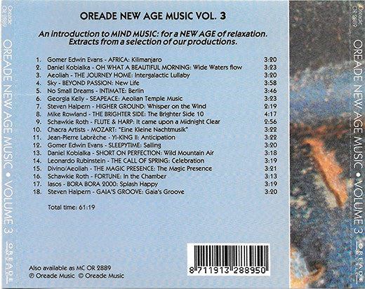 Various : New Age Music Vol. 3 (CD, Comp)