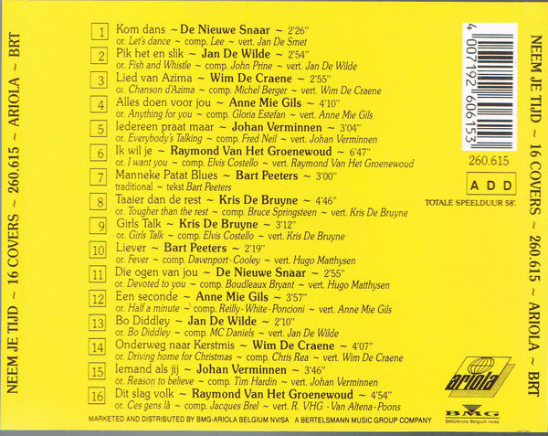 Various : Neem Je Tijd (16 Covers) (CD)