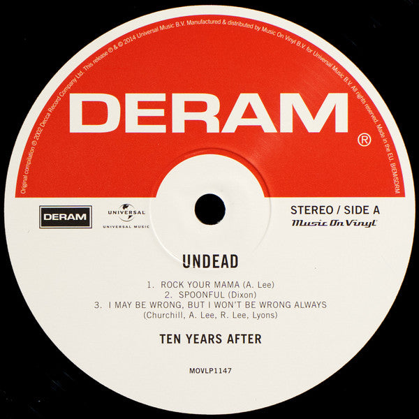 Ten Years After : Undead (LP, Album, RE, RM + LP, S/Sided, Etch + Album, RM,)