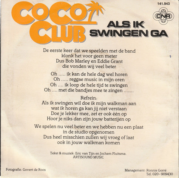 Coco Club : Als Ik Swingen Ga (7", Single)