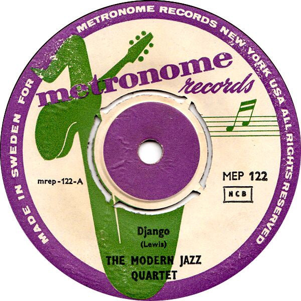 The Modern Jazz Quartet : Vol. 2: Django / Milano / One Bass Hit (7", EP)