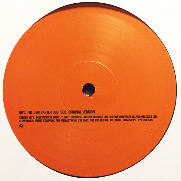 Stereo MC's : Deep Down & Dirty (12", Promo)