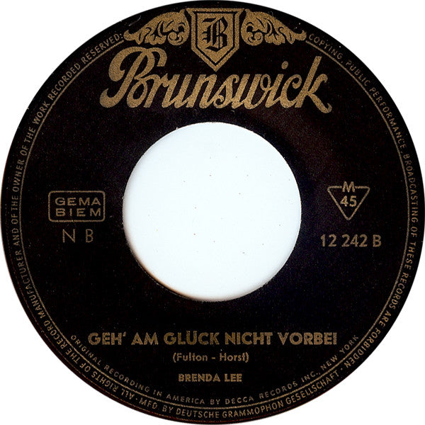 Brenda Lee : Darling Bye Bye (7", Single)