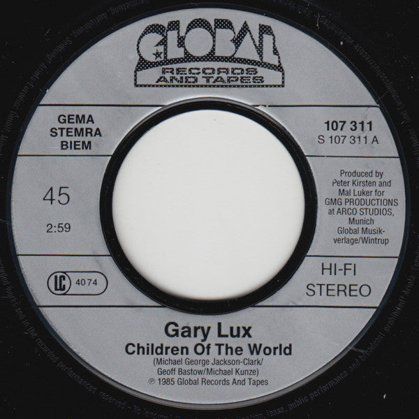 Gary Lux : Children Of The World (7")