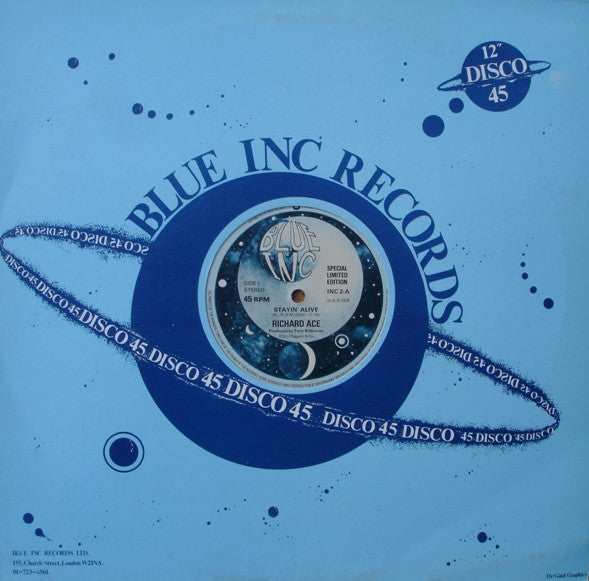 Richard Ace : Stayin' Alive / If I Can't Have You (12", Ltd)