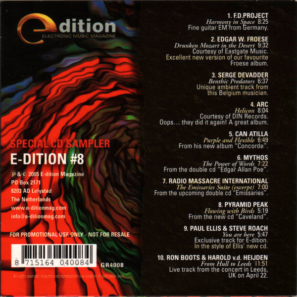 Various : Special CD Sampler E-dition #8 (CD, Comp, Promo, Smplr)