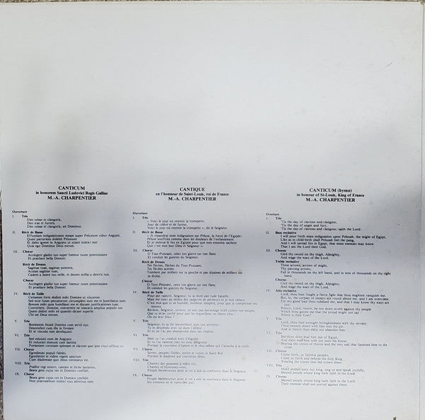 Marc Antoine Charpentier - Musica Polyphonica, Louis Devos : Mors Saulis & Jonathae (La Mort De Saul Et De Jonathas) (LP, Album)