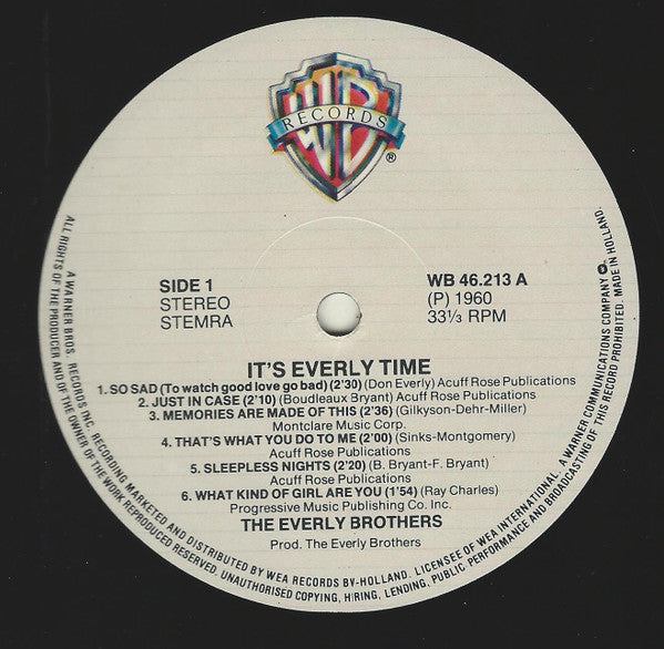 Everly Brothers : It's Everly Time! (LP, Album, RE)