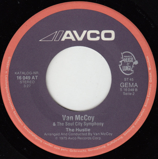 Van McCoy & The Soul City Symphony : Disco Baby / The Hustle (7", Single)