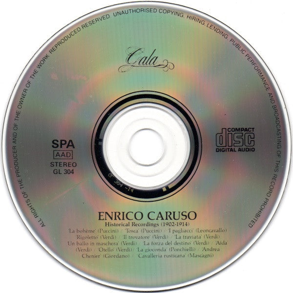 Enrico Caruso : Historical Recordings (1902-1914) (CD, Comp)