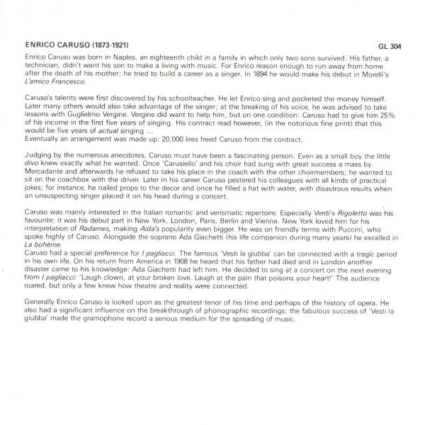 Enrico Caruso : Historical Recordings (1902-1914) (CD, Comp)