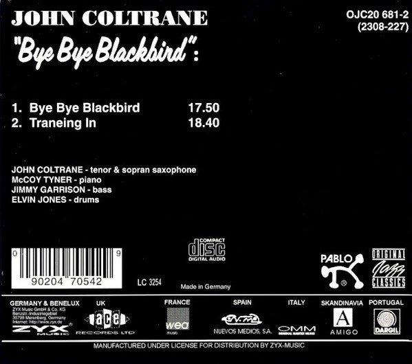 John Coltrane : Bye Bye Blackbird (CD, Album, RE, RM, Dig)