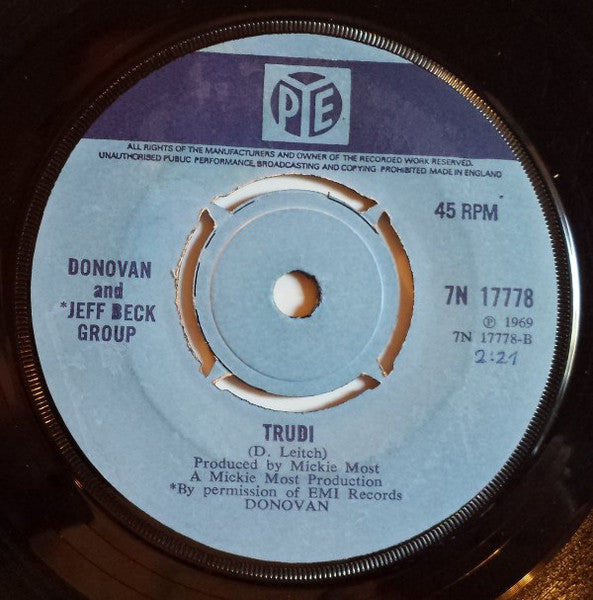 Donovan And Jeff Beck Group : Barabajagal (7", Single, Kno)