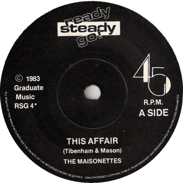 The Maisonettes : Say It Again (7")