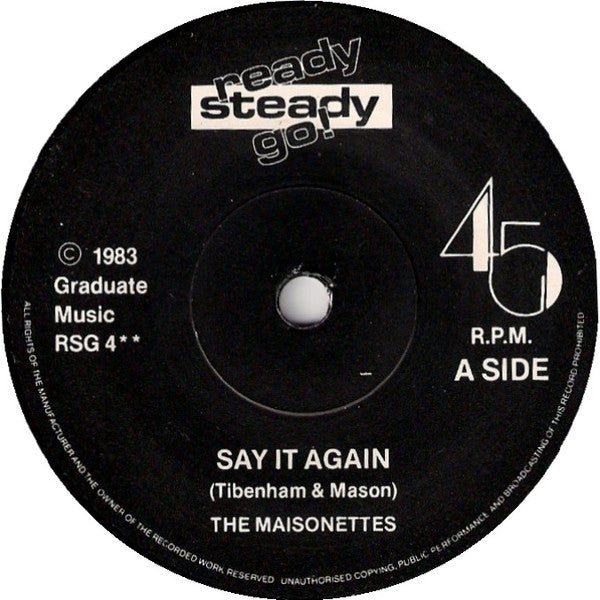The Maisonettes : Say It Again (7")