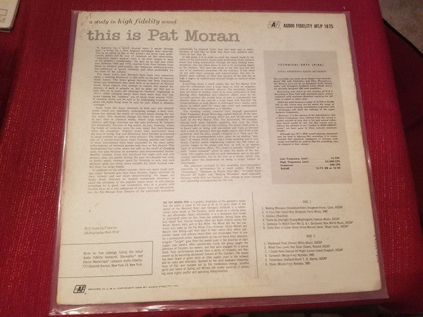 Pat Moran Trio : This Is Pat Moran (LP, Album, Mono)
