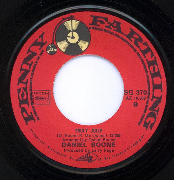 Daniel Boone : Beautiful Sunday (7", Single, Pap)
