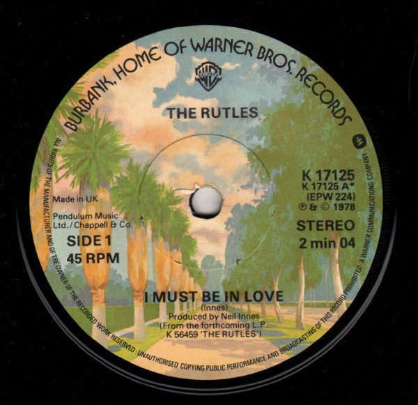 The Rutles : I Must Be In Love / Cheese & Onions / With A Girl Like You (7", Single)