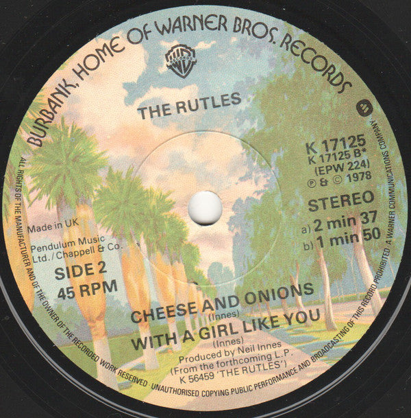 The Rutles : I Must Be In Love / Cheese & Onions / With A Girl Like You (7", Single)