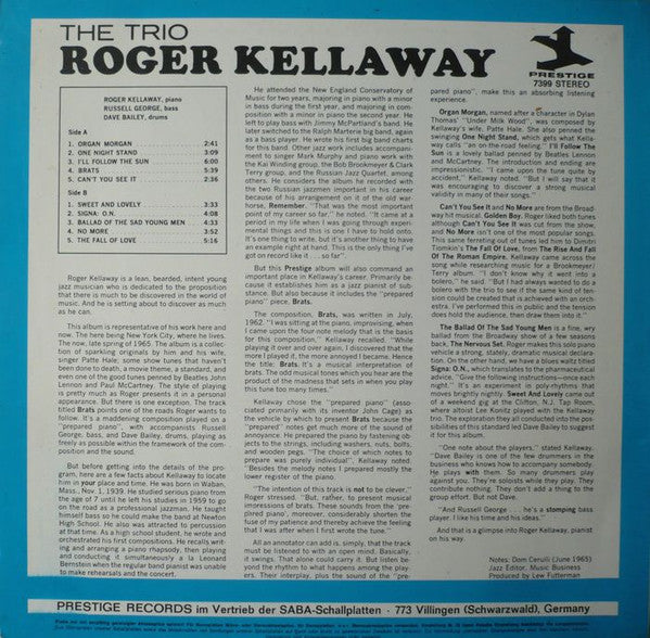 The Roger Kellaway Trio : The Roger Kellaway Trio (LP, Album)