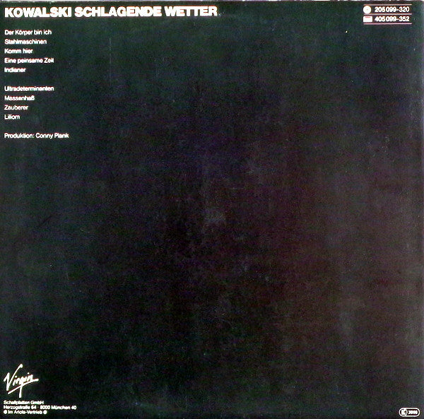 Kowalski : Schlagende Wetter (LP, Album)