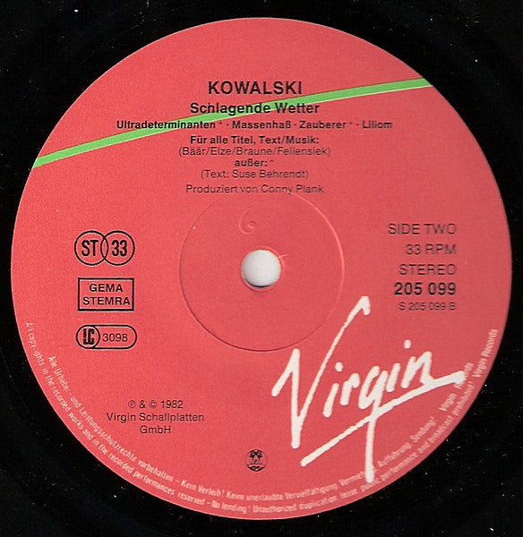 Kowalski : Schlagende Wetter (LP, Album)