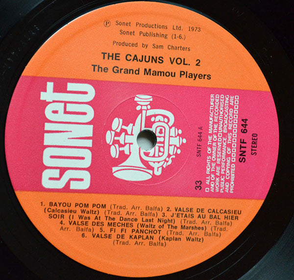 The Grand Mamou Orchestra, The Branch Playboys, Bessyl Duhon : The Cajuns - Vol. 2 (LP)