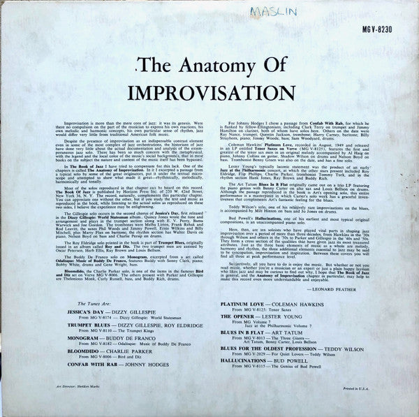 Various : Anatomy Of Improvisation (LP, Comp)