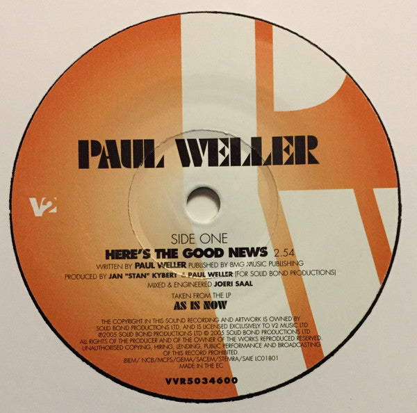 Paul Weller : Here's The Good News (7", 2/2)