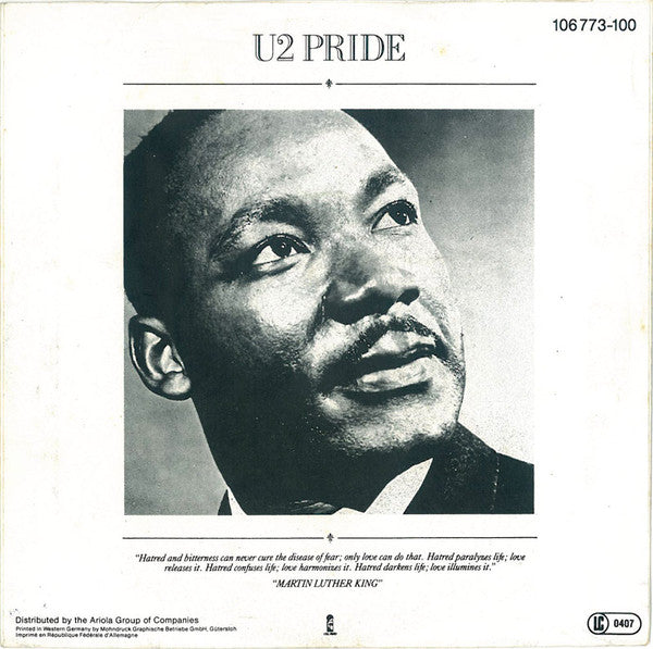 U2 : Pride (In The Name Of Love) (7", Single)