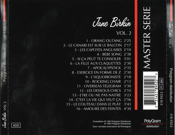 Jane Birkin : Vol. 2 (CD, Comp)