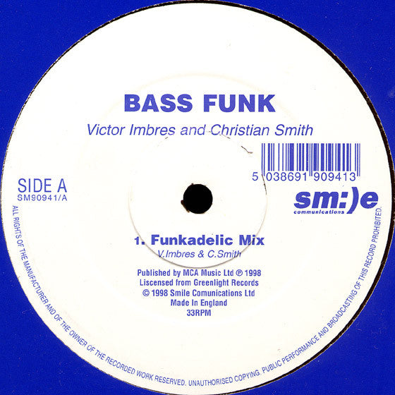 Victor Imbres And Christian Smith : Bass Funk (12", Single)