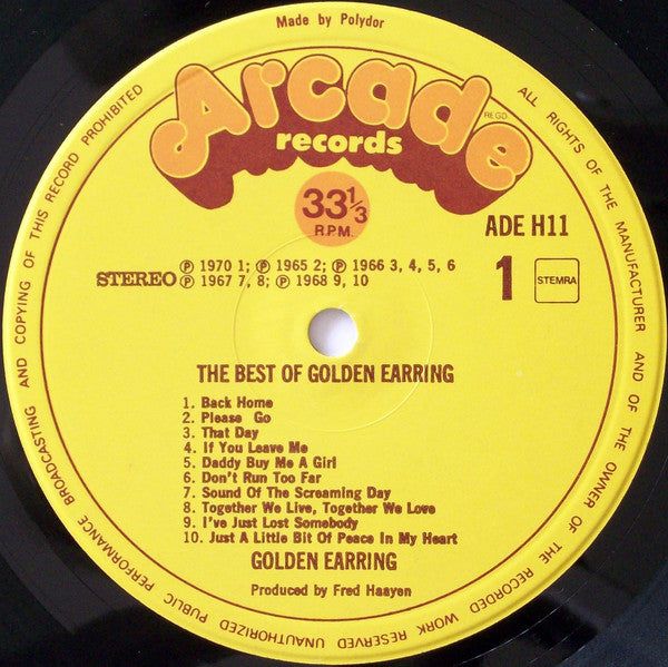 Golden Earring : The Best Of Golden Earring 10 Years 20 Hits (LP, Comp)