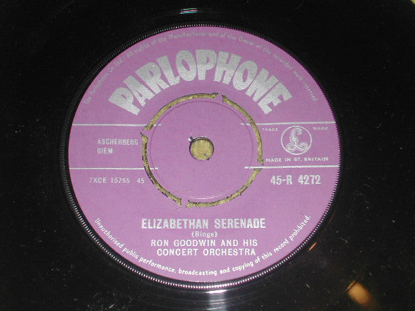 Ron Goodwin And His Orchestra : Elizabethan Serenade (7", Single, 4 p)