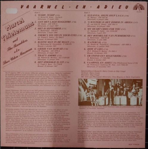 Marcel Thielemans Met The Ramblers O.L.V. Theo Uden Masman : Vaarwel En Adieu (LP, Comp, Mono)